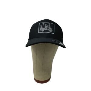 Flexfit 110 One Ten Snapback Hat Forklift Embroidered Logo Black